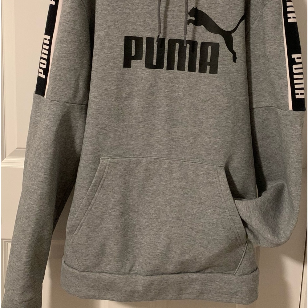 Puma | Size: XL Gray, with black & white along the sleeves. Warm & comfy fit.